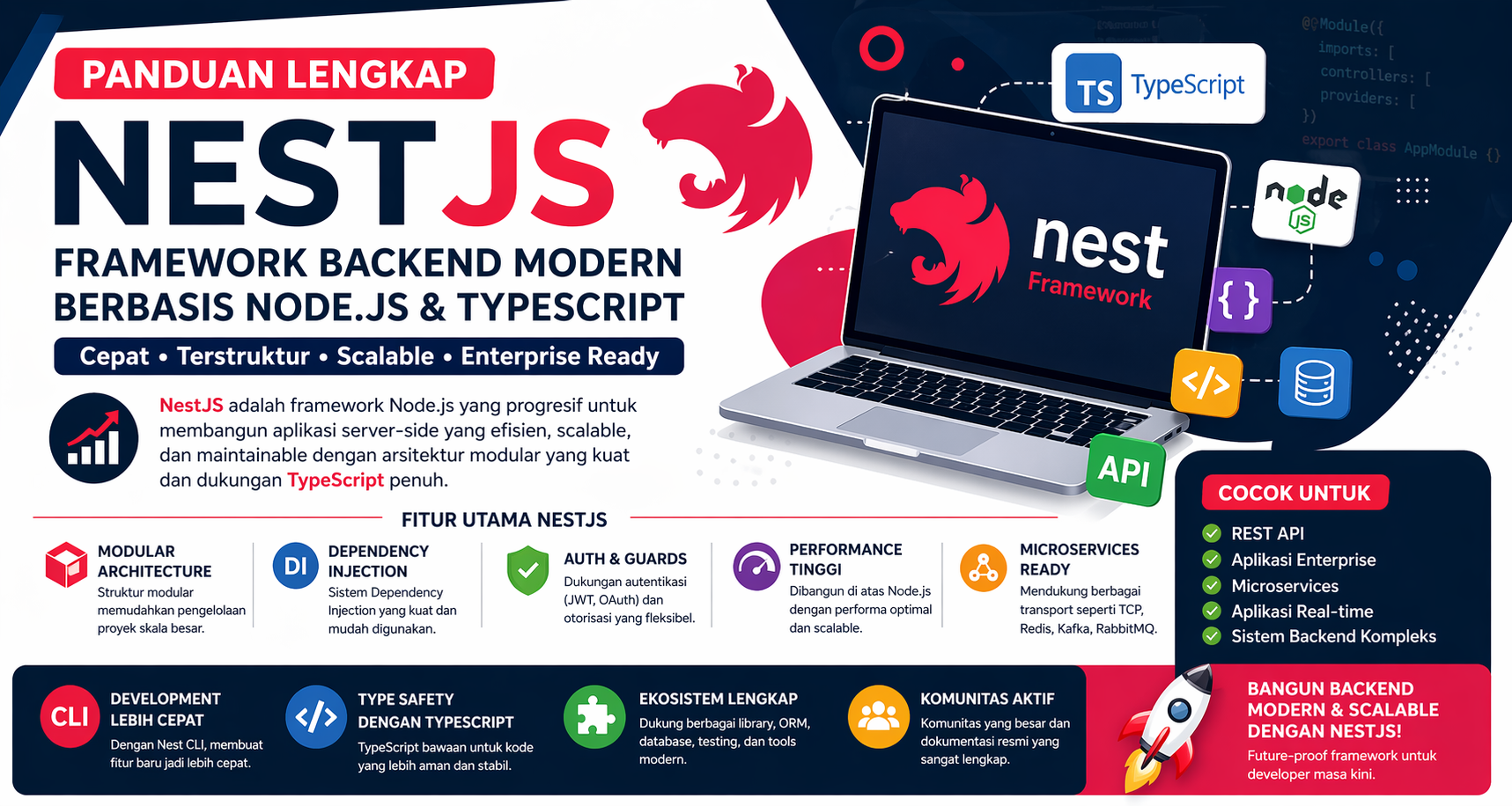 Panduan Lengkap NestJS: Framework Backend Modern Berbasis Node.js dan TypeScript yang Wajib Dipelajari Developer 2026