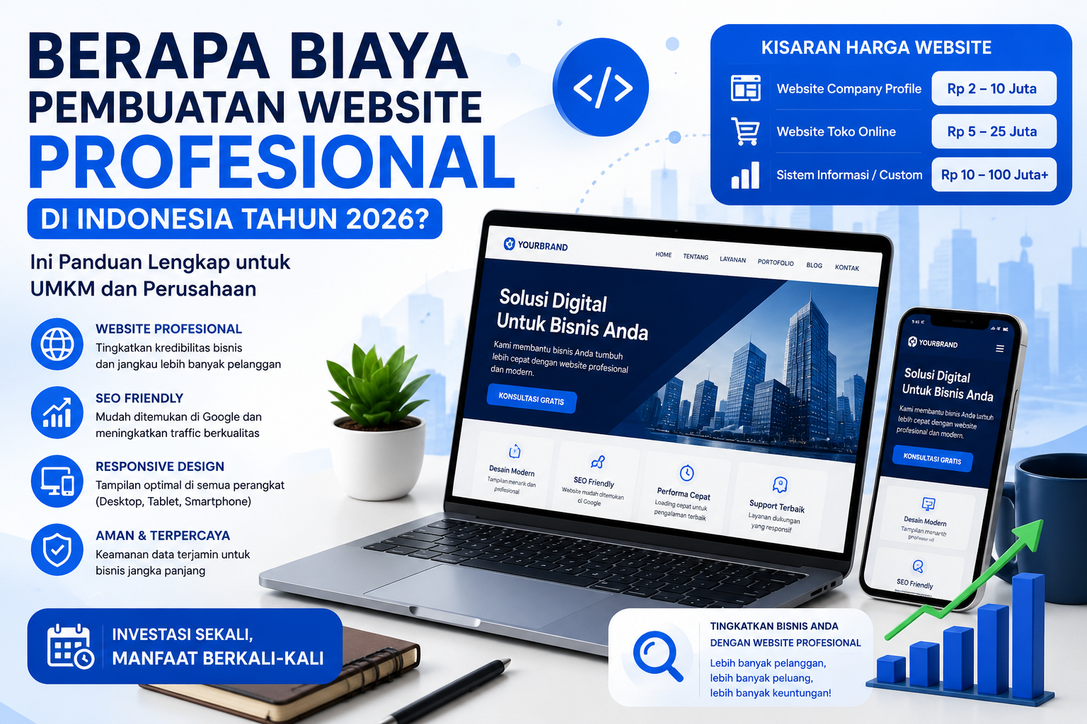 Berapa Biaya Pembuatan Website Profesional di Indonesia Tahun 2026? Ini Panduan Lengkap untuk UMKM dan Perusahaan