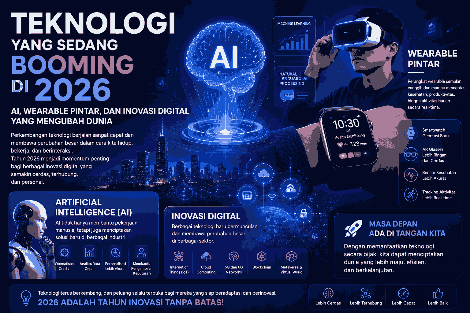 Teknologi yang Sedang Booming di 2026: AI, Wearable Pintar, dan Inovasi Digital yang Mengubah Dunia
