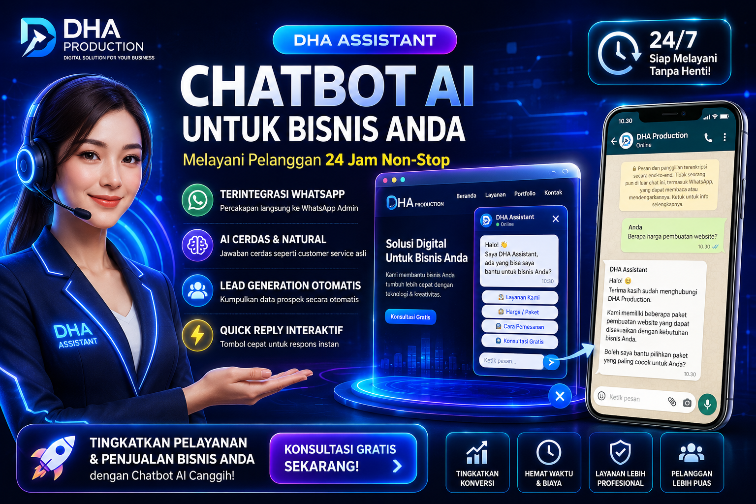 Kenalkan DHA Assistant, Chatbot AI Pintar yang Siap Melayani Bisnis Anda 24 Jam Non-Stop