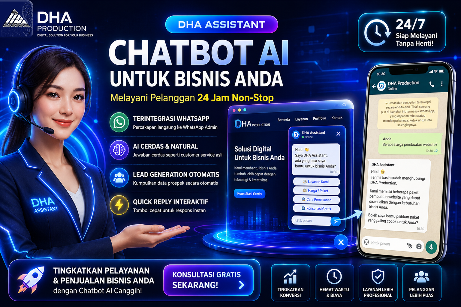 Kenalkan DHA Assistant, Chatbot AI Pintar yang Siap Melayani Bisnis Anda 24 Jam Non-Stop