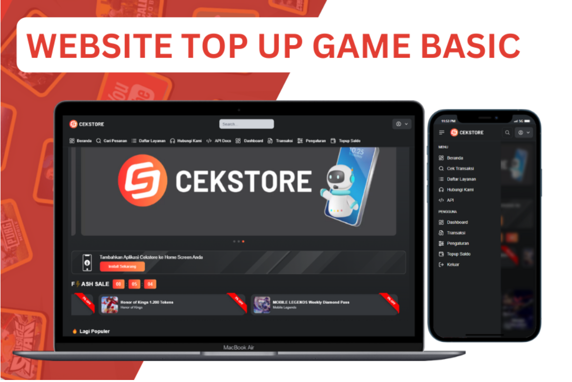 Website Top Up Game dan Pulsa Tahun
